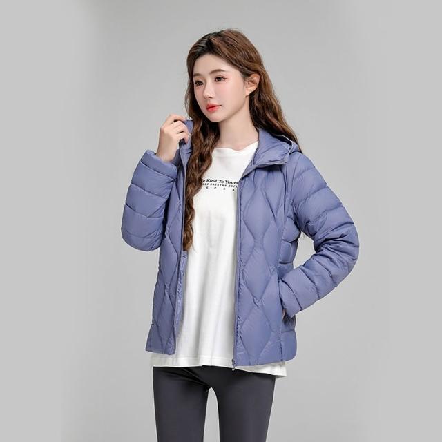 【巴黎精品】現貨限搶 真90%白鴨絨輕羽絨外套連帽輕便羽絨衣(保暖夾克女外套6色a1hd10)