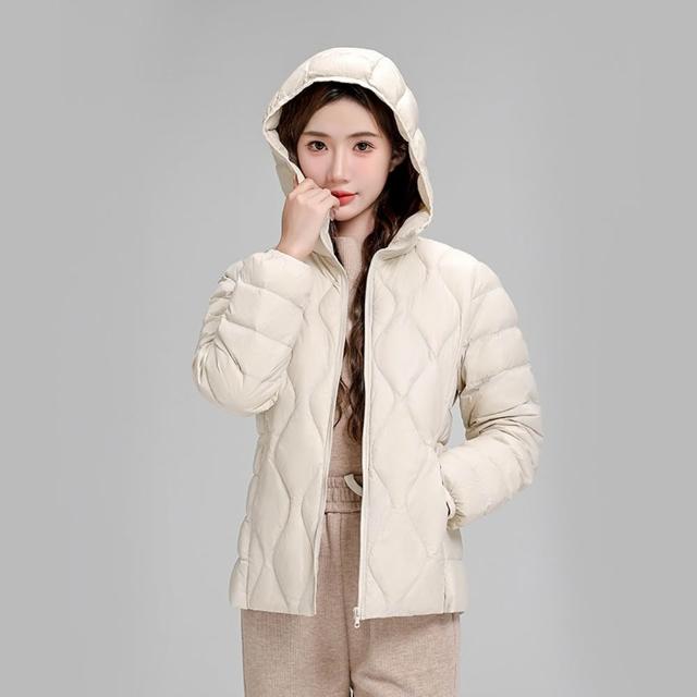 【巴黎精品】現貨限搶 真90%白鴨絨輕羽絨外套連帽輕便羽絨衣(保暖夾克女外套6色a1hd10)