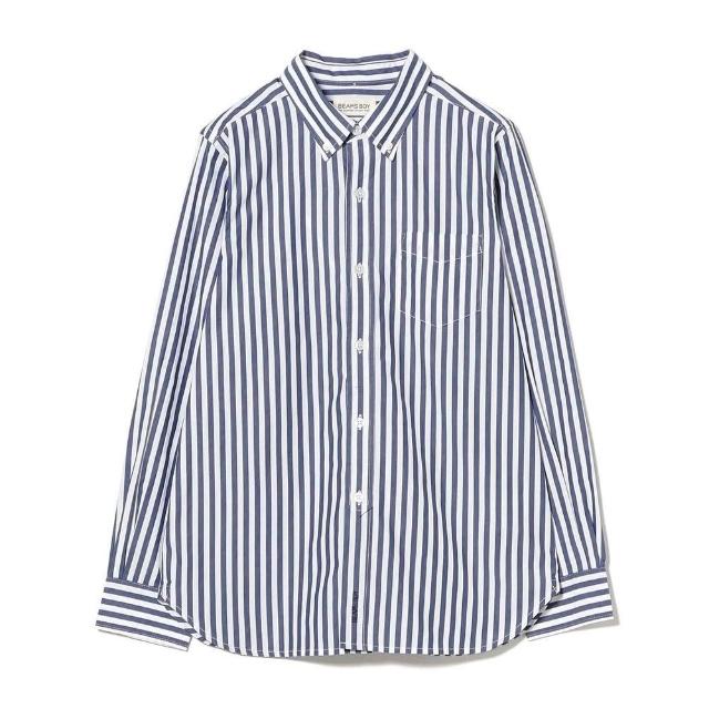 【BEAMS】官方旗艦館 BEAMS BOY / 女裝 直條紋 扣領 長袖 襯衫