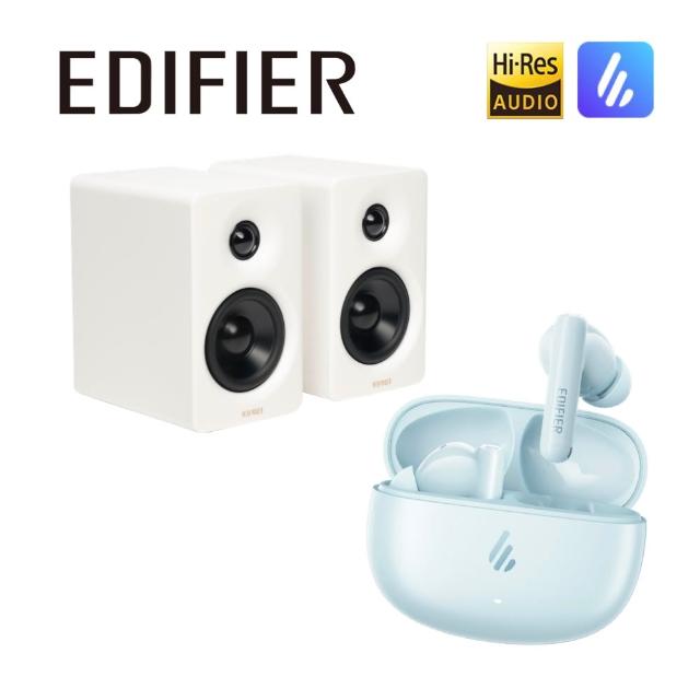 【EDIFIER】M60 2.0藍牙喇叭 + X5 PRO 主動降噪真無線耳機（IP55 防塵防水藍牙耳機｜專屬APP）