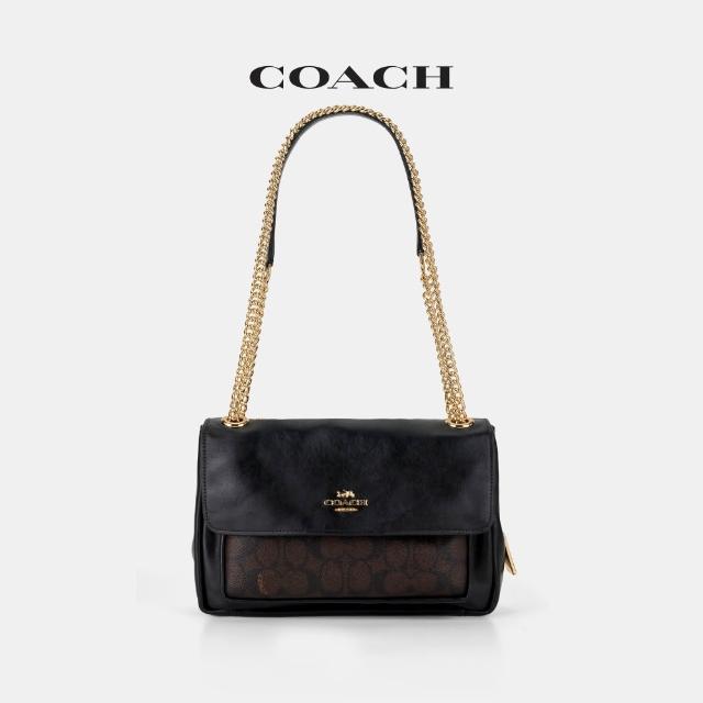 【COACH】蔻馳官方直營 ELODIE 24 復古摯愛皮革/經典SIGNATURE斜背手袋 斜背包-多色任選(CFQ03/CFP99)
