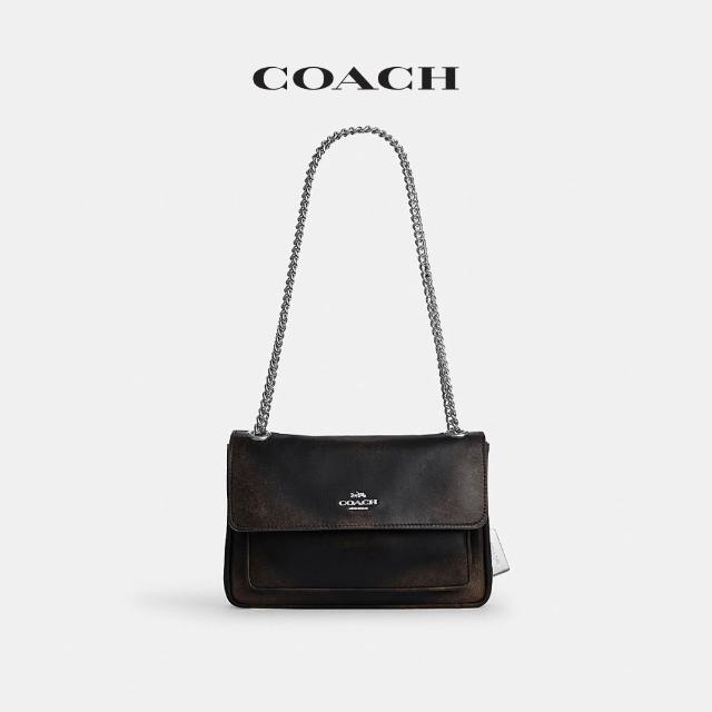 【COACH】蔻馳官方直營 ELODIE 24 復古摯愛皮革/經典SIGNATURE斜背手袋 斜背包-多色任選(CFQ03/CFP99)