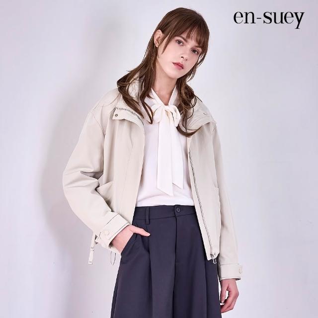 【en-suey 銀穗】網路限定 工裝短版立領防風長袖外套-女