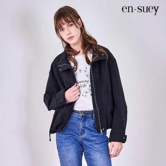 【en-suey 銀穗】網路限定 工裝短版立領防風長袖外套-女