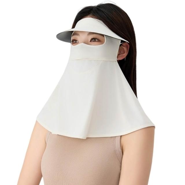 【LEESA】騎行面罩\全臉防曬\透氣面罩\防曬面罩\女生帽子\遮陽帽\護眼角\口罩\冰絲面罩\純色面