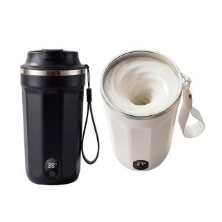 【TAI LI 太力】大白星磁力溫顯電動攪拌杯400ml USB充電 316不銹鋼保溫杯 咖啡杯 禮物 蛋白粉 打蛋 搖搖杯