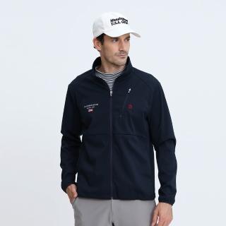 【Munsingwear】企鵝牌 男款深藍色 防風防潑雙向彈性外套 MGYJ6635
