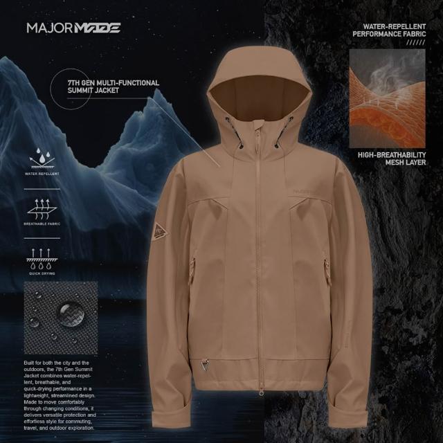 【MAJOR MADE】七代多機能登峰外套-素款(中性款/機能外套/防風外套/保暖外套)