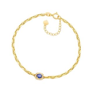 【JR.L JEWELRY】18K金 藍鈴花語 天然寶石K金手鍊