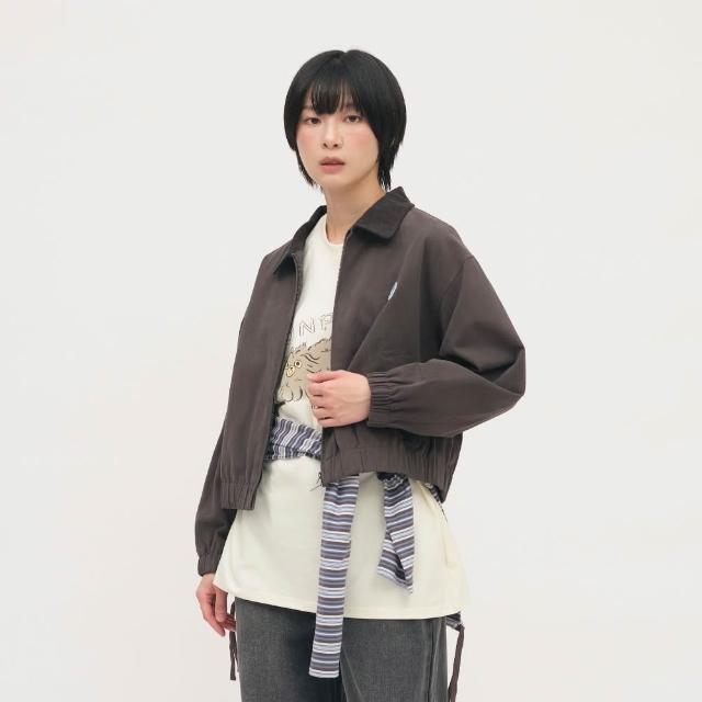 【plain-me】小P社長 拼接 外套 教練外套 女生外套 小P社長拼接領斜紋教練外套_PPW1102-262