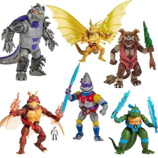 【PLAYMATES】TMNT x Godzilla 東寶怪獸 忍者龜 X 哥吉拉 一套6入