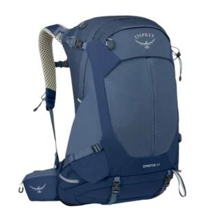 【Osprey】雙11 Stratos 34 透氣網架健行登山背包 男款 涅槃藍 | 登山背包 健行背包 運動背包